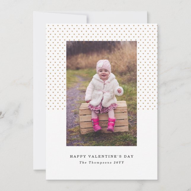 Cartes Pour Fêtes Annuelles Petite Hearts Photo Valentine (Devant)
