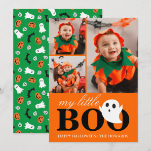 Cartes Pour Fêtes Annuelles Petite Hulotte ! Photo de famille Halloween mignon