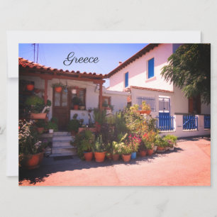 Cartes Pour Fêtes Annuelles Petite maison de Grèce