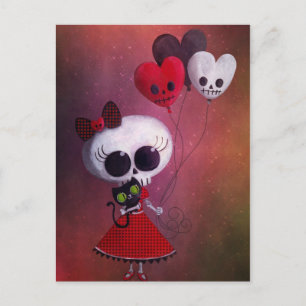 Cartes Pour Fêtes Annuelles Petite Miss Mort Valentine Girl
