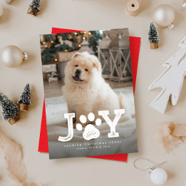 Cartes Pour Fêtes Annuelles Petite photo de Noël mignonne joie simple