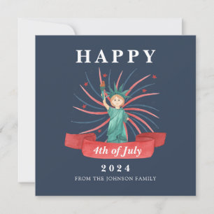 Cartes Pour Fêtes Annuelles Petite Statue De La Liberté 4 juillet