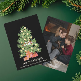 Cartes Pour Fêtes Annuelles Petites siestes drôles de chat de Noël ! Chat sur 