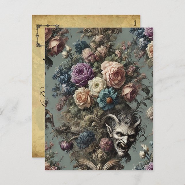 Cartes Pour Fêtes Annuelles Petits démons osent rêver - gothique victorien (Devant / Derrière)