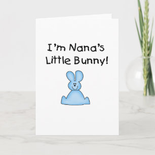 Cartes Pour Fêtes Annuelles Peu de T-shirts et cadeaux du lapin de Nana bleue