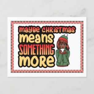 Cartes Pour Fêtes Annuelles Peut-être que Noël veut dire femmes melanines noir