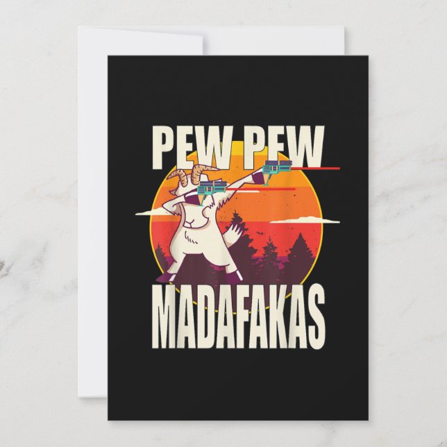 Cartes Pour Fêtes Annuelles Pew Pew Madafakas (Devant)