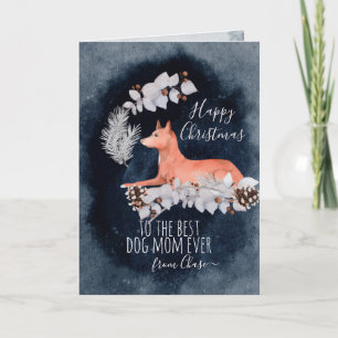 Cartes Pour Fêtes Annuelles Pharaon personnalisé Hound Maman Noël