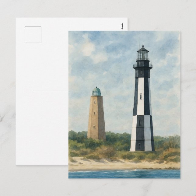 Cartes Pour Fêtes Annuelles Phare de Cape Henry (Devant / Derrière)
