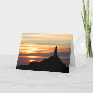 Cartes Pour Fêtes Annuelles phare de Corbière au coucher du soleil