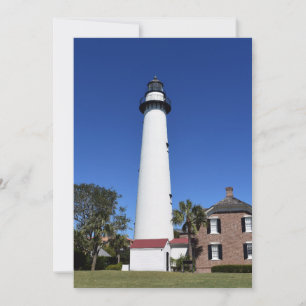 Cartes Pour Fêtes Annuelles Phare de St. Simons Island Photo sur une