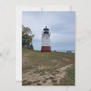 Cartes Pour Fêtes Annuelles Phare de Vermillion dans l'Ohio sur une