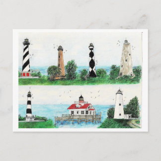 Cartes Pour Fêtes Annuelles PHareS OBX AIME EN MAGNET