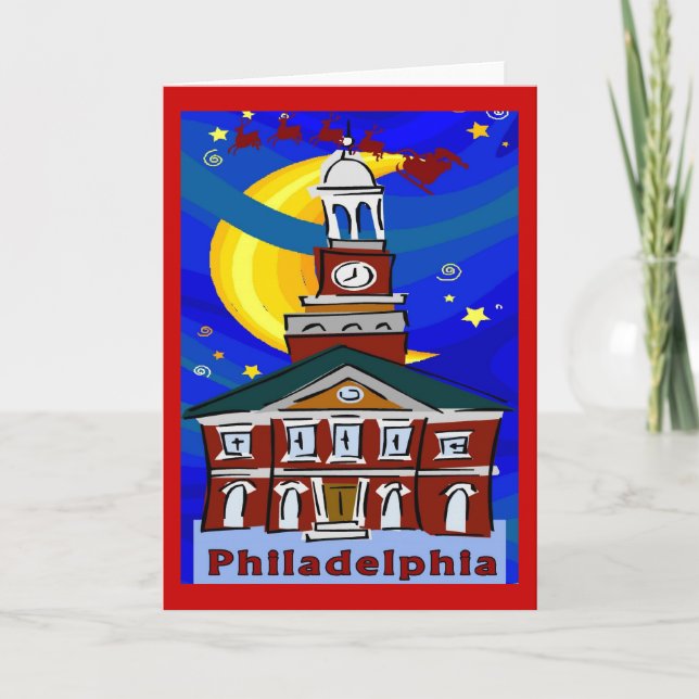 Cartes Pour Fêtes Annuelles Philly Christmas (Devant)