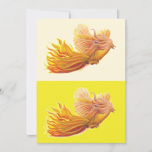 Cartes Pour Fêtes Annuelles Phoenix Bird Flying (Devant)