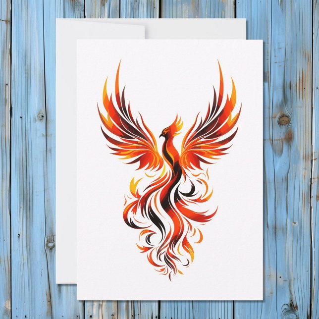 Cartes Pour Fêtes Annuelles Phoenix en flammes Vector Art (Créateur téléchargé)