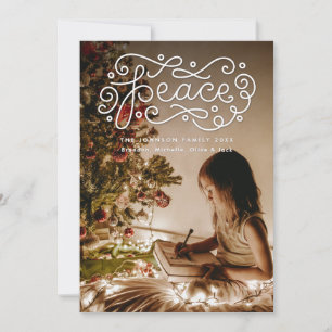Cartes Pour Fêtes Annuelles Photo à main levée « Paix »