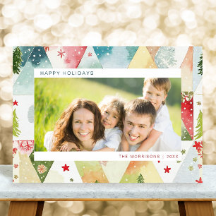 Cartes Pour Fêtes Annuelles Photo abstrait aquarelle de Noël amusant