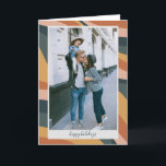 Cartes Pour Fêtes Annuelles Photo Abstrait Terracotta Lignes Ondulées Bohème T<br><div class="desc">Carte de vacances photo personnalisée Lignes ondulées tourbillonnantes abstraites bohèmes terreuses</div>