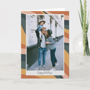 Cartes Pour Fêtes Annuelles Photo Abstrait Terracotta Lignes Ondulées Bohème T