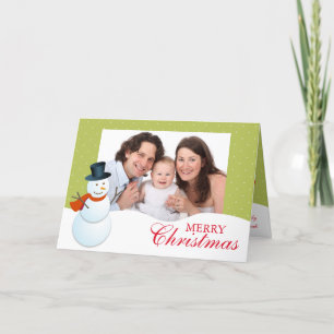 Cartes Pour Fêtes Annuelles Photo amicale de Noël de vert de Pôle Nord de