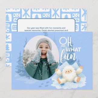 Cartes Pour Fêtes Annuelles Photo amusant de montagne Yeti