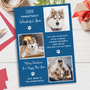 Cartes Pour Fêtes Annuelles Photo animal de compagnie de chien personnalisée A