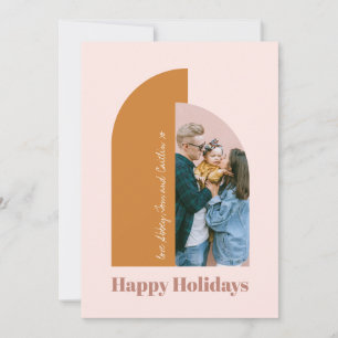 Cartes Pour Fêtes Annuelles Photo Arch Blush Dusty Pink Merry