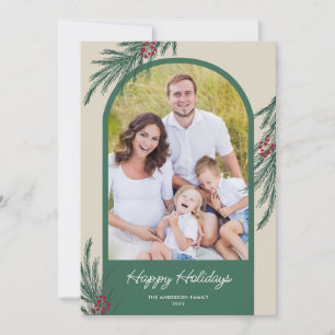 Cartes Pour Fêtes Annuelles Photo arqué Verture hivernale Joyeuses Fêtes