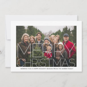 Cartes Pour Fêtes Annuelles Photo avec bordure blanche - Motif rétro Noël