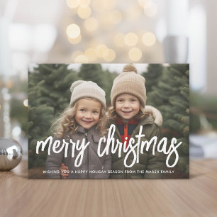 Cartes Pour Fêtes Annuelles Photo avec un énorme script MERRY en surimpression