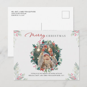 Cartes Pour Fêtes Annuelles Photo Baies Rouges Botanique Noël