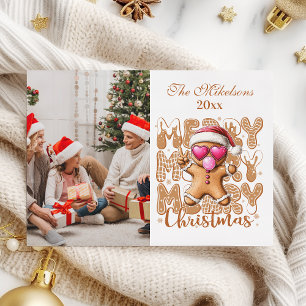 Cartes Pour Fêtes Annuelles Photo Biscuit de Noël Mignon 