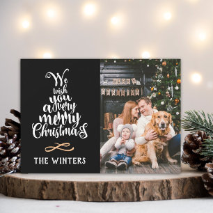 Cartes Pour Fêtes Annuelles Photo Black & White Christmas Tree Letting