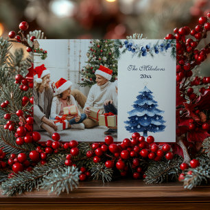 Cartes Pour Fêtes Annuelles Photo Bleu Noël Cosy