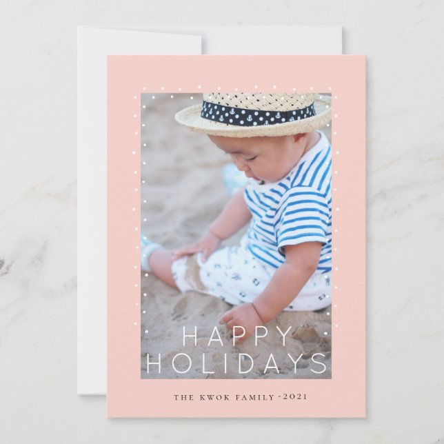Cartes Pour Fêtes Annuelles Photo Blush Tidings (Devant)