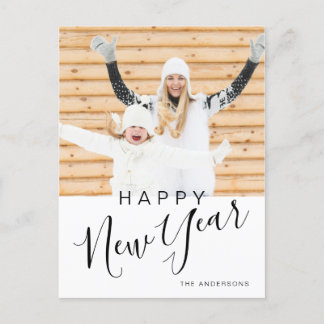 Cartes Pour Fêtes Annuelles Photo Bonne Année lettrage main moderne