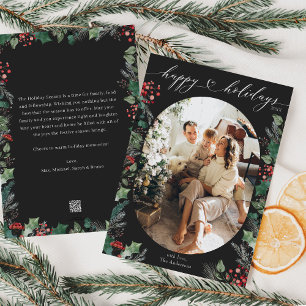 Cartes Pour Fêtes Annuelles Photo botanique au charbon de bois