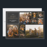 Cartes Pour Fêtes Annuelles Photo botanique du feuillage de Noël<br><div class="desc">feuillage de Noël aquarelle botanique floral foncé moody moderne noir décoration de fête</div>