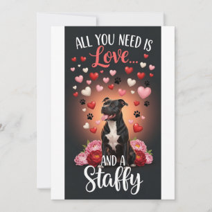 Cartes Pour Fêtes Annuelles Photo câlin de Staffy pour la Saint-Valentin