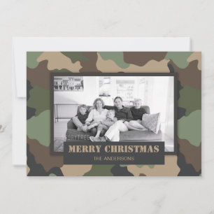 Cartes Pour Fêtes Annuelles Photo Camouflage Woodland Camo Military Christmas
