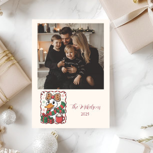 Cartes Pour Fêtes Annuelles Photo Canard de Noël Cosy