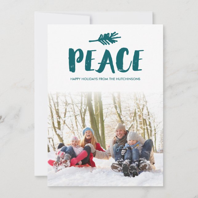 Cartes Pour Fêtes Annuelles Photo Cards Teal (Devant)