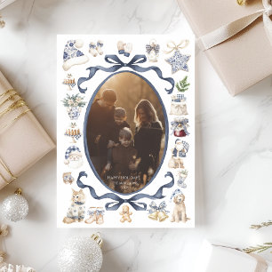 Cartes Pour Fêtes Annuelles Photo Casse-Noisette Bleu de Noël