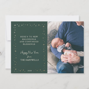 Cartes Pour Fêtes Annuelles Photo charmante de la forêt verte pour le Nouvel A