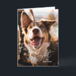 Cartes Pour Fêtes Annuelles Photo Chien mignon Noël moderne<br><div class="desc">Carte de Noël photo moderne avec un design simple et minimal avec le mignon accueil "Furry and Bright" dans un script élégant sur une photo de votre chien de compagnie. L'intérieur a un collage photo avec trois photos verticales avec votre message personnalisé en noir et blanc.</div>