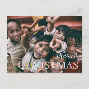 Cartes Pour Fêtes Annuelles Photo Children Merriest Christmas