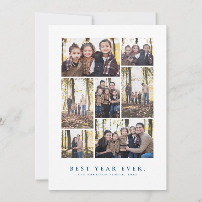 Cartes Pour Fêtes Annuelles Photo collage heureux nouvelle année (Devant)
