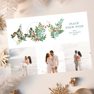 Cartes Pour Fêtes Annuelles Photo Collage JOIE botanique traditionnelle à la m