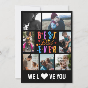 Cartes Pour Fêtes Annuelles Photo Collage Meilleur Père Jamais